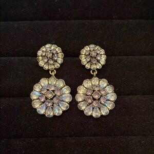 Banana Republic Gold and Purple Floral Earrings